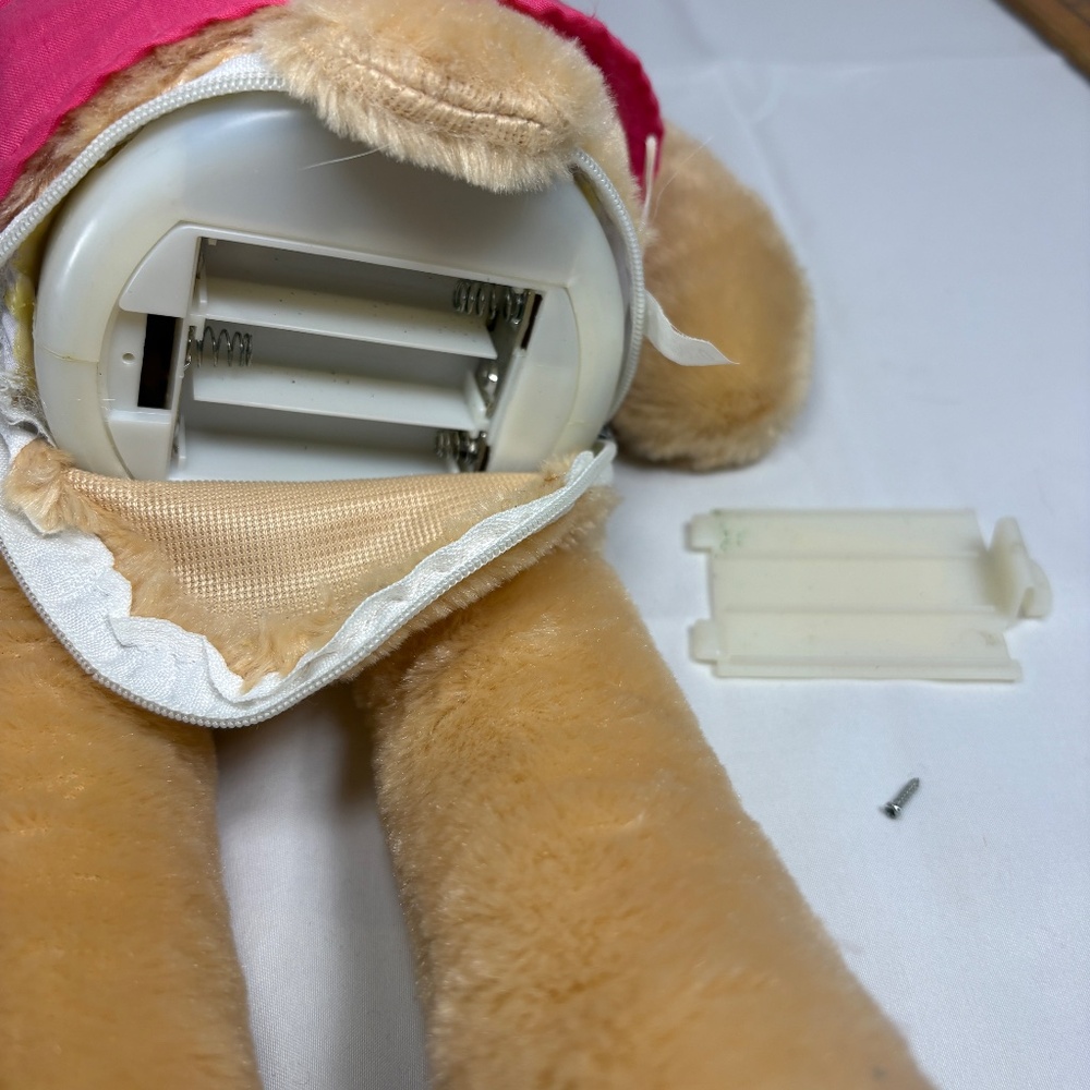 Chantilly Lane Nurse Bear Sings Pink Scrubs Top/Badge/Stet 19" Moves NO Sound - Picture 3 of 14